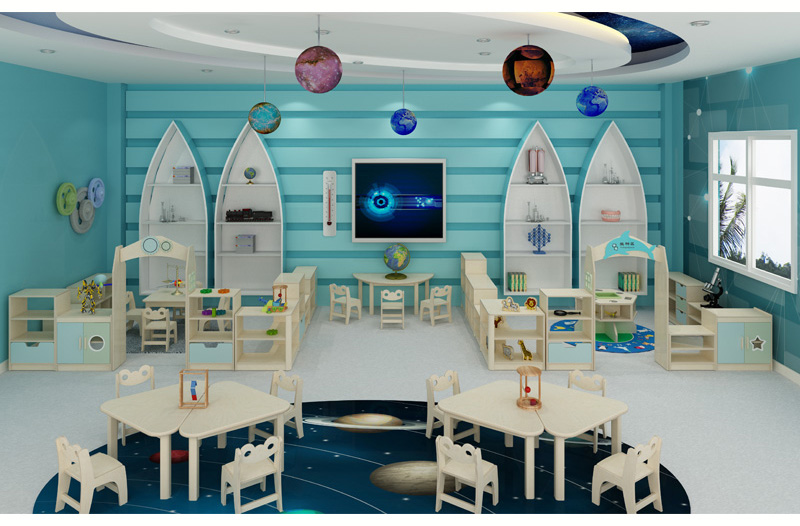 幼兒園家具科學室樺木區角