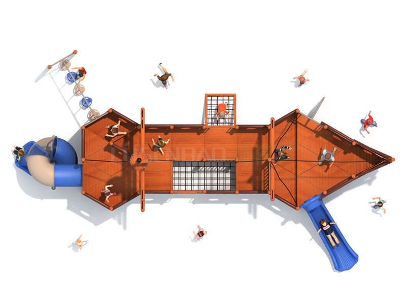 兒童戶外木質海盜船組合滑梯黃花梨系列 05.jpg